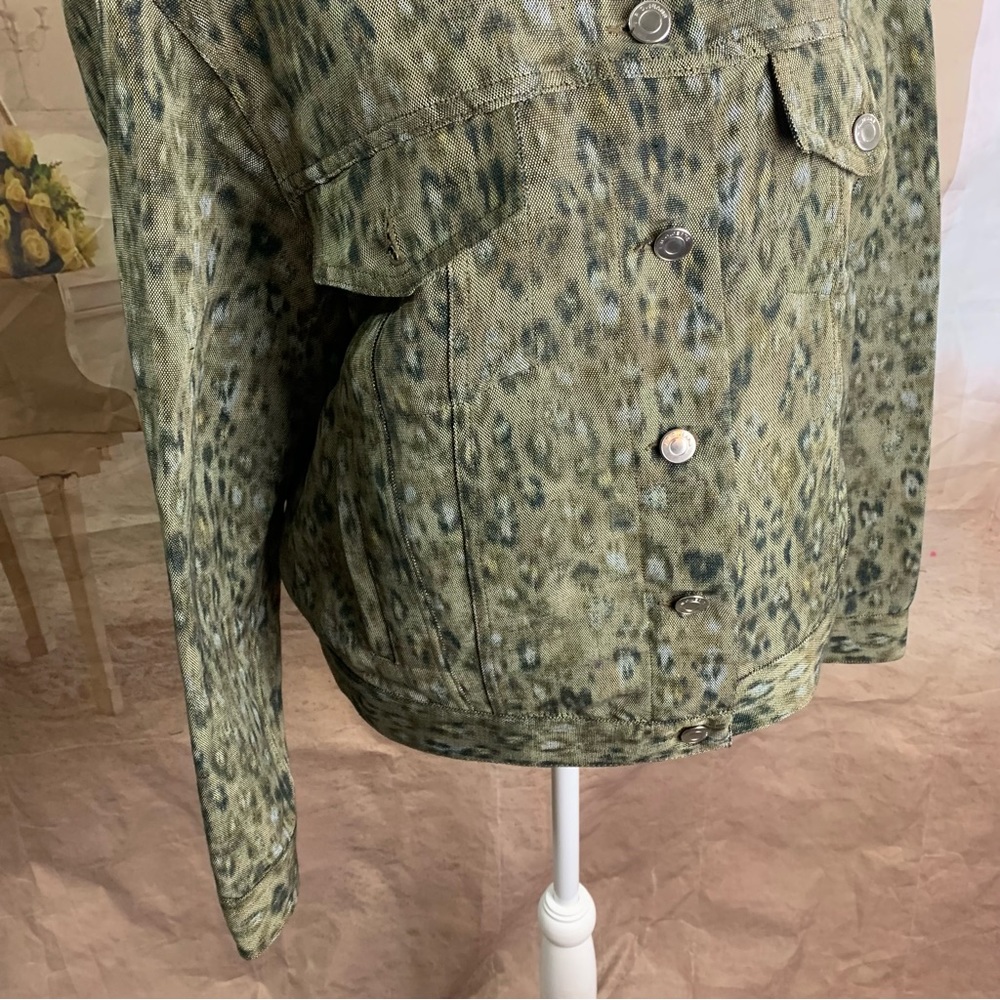 NEW IRO Empathy Leopard Oversized Jean Jacket - Picture 5 of 13